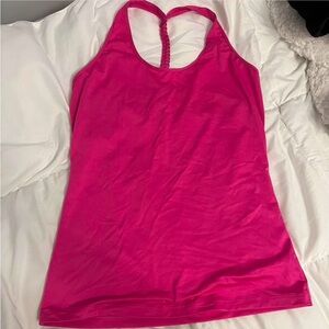 Hot pink athletic halter top. Rue 21; size Medium